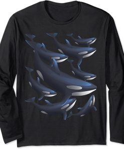 Killer Whale Oceanic Dolphin Sea Marine Mammal Orcas Long Sleeve T-Shirt