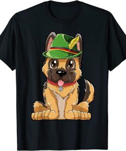 German Shepherd Oktoberfest T shirt Boys Lederhosen Alpine