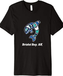 Bristol Bay AK Native American Tribal Orca Killer Whale Premium T-Shirt