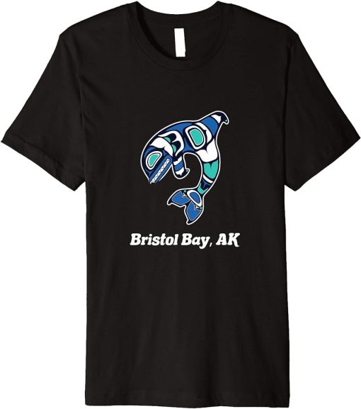 Bristol Bay AK Native American Tribal Orca Killer Whale Premium T-Shirt