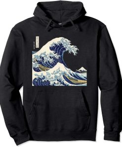 Japanese Great Wave Off Kanagawa Art Gift Pullover Hoodie