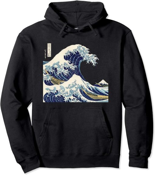 Japanese Great Wave Off Kanagawa Art Gift Pullover Hoodie